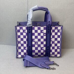 NWT Ｃoach Smith Tote With Checkerboard Print CR101